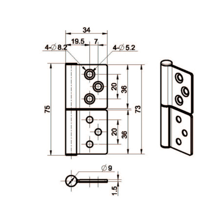 Hinge Inscortha Tógtha Cruach Dhosmálta-B2228-16